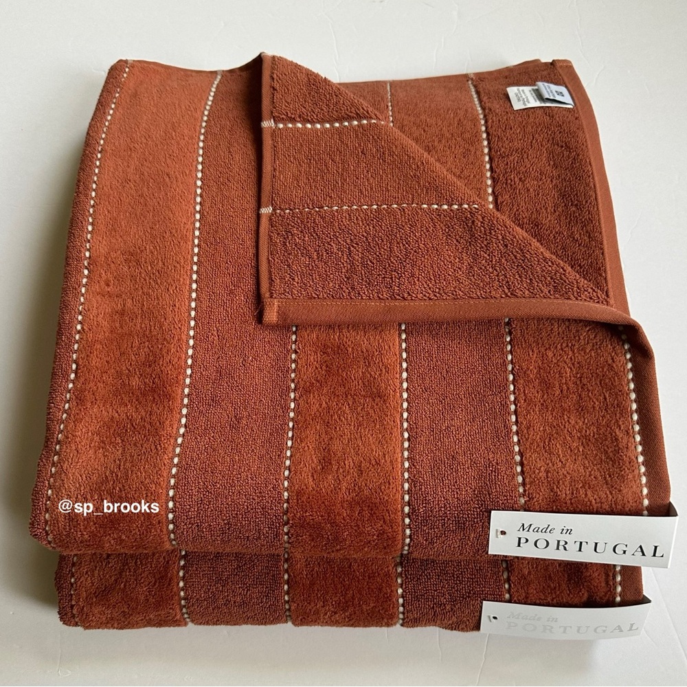🎁6PC FELPINTER Velour Bath Towel Set - Rust - Cotton, Super Soft & Absorbent - Picture 9 of 11